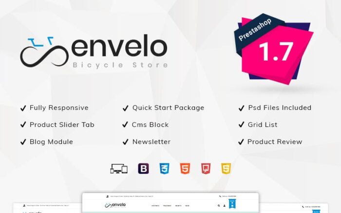 Tema PrestaShop Toko Sepeda Envelo