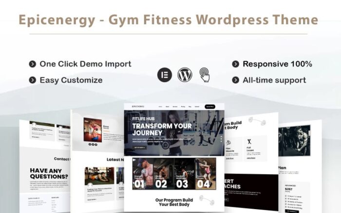 Epicenergy - Tema WordPress Elementor Kebugaran dan Gym