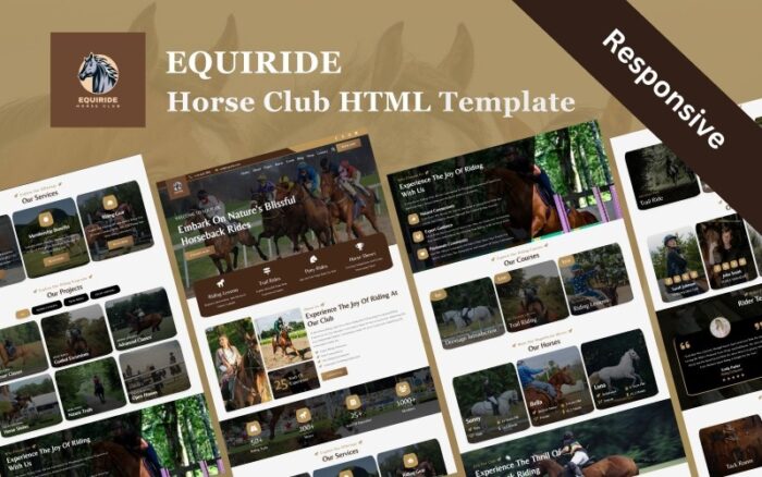 Equiride - Klub Berkuda dan Sekolah Berkuda Template Situs Web HTML5