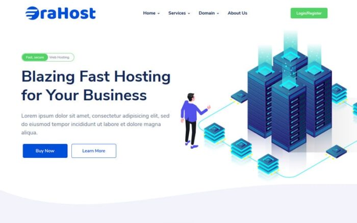 Templat Situs Web Erahost WHMCS