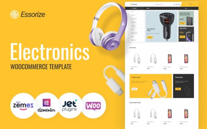 Essorize - Tema Elektronik ECommerce Klasik Elementor WooCommerce