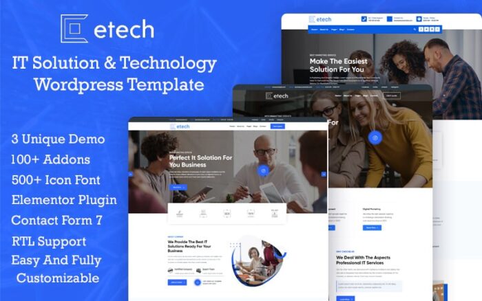 Etech - Tema WordPress Solusi TI dan Teknologi