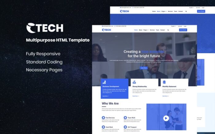 eTech - Template Situs Web HTML Serbaguna