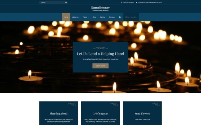 Memori Abadi - Template Joomla Perusahaan Pemakaman Solid