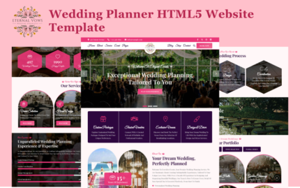 Eternal Vows - Template Situs Web HTML5 Perencana Pernikahan