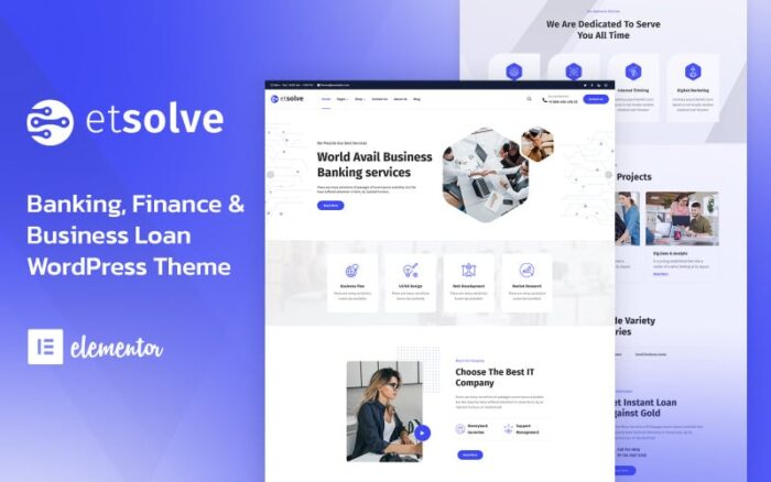 Etsolve - Tema WordPress Bisnis dan Keuangan