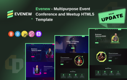 Evenew - Multipurpose Event Conference and Meetup HTML5 Template