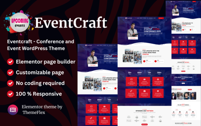 Eventcraft - Tema WordPress Konferensi dan Acara