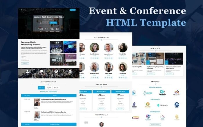 Eventia - Template Situs Web HTML5 Multihalaman Acara & Konferensi