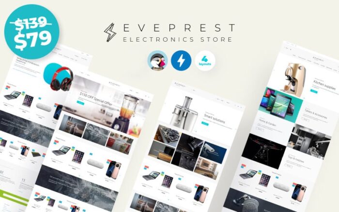 Eveprest Electronics 1.7 - Tema PrestaShop Toko Elektronik