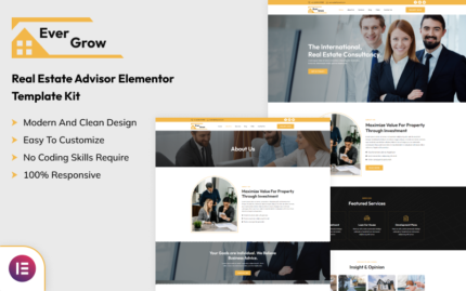 Ever Grow - Real Estate Advisor Elementor Template Kit