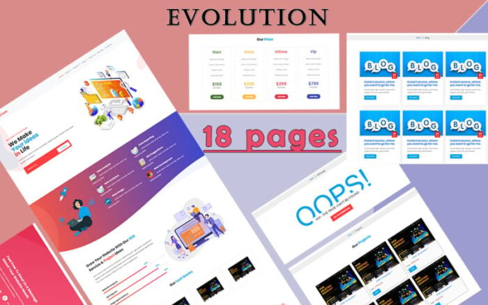 EVOLUTION - Template Situs Web Multi-Halaman yang Sepenuhnya Responsif