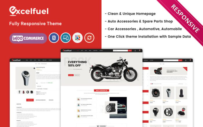 Excelfuel - Tema WooCommerce Responsif Toko Mobil