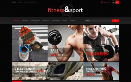 Exercise  Fitness Gear PrestaShop Theme