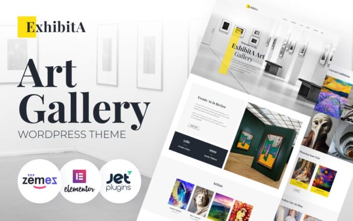 ExhibitA - Tema WordPress Responsif Galeri Seni