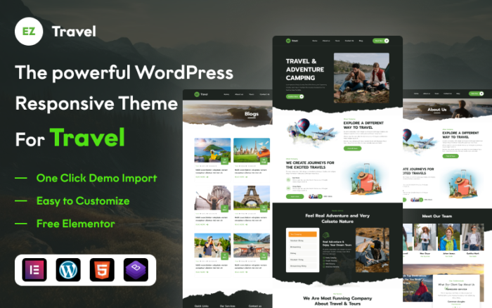 EZ Destination Travel - Tema WordPress untuk Penggemar Perjalanan