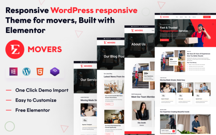 EZ Movers: Tema WordPress yang Serbaguna dan Kuat untuk Perusahaan Pindahan dan Pengepakan