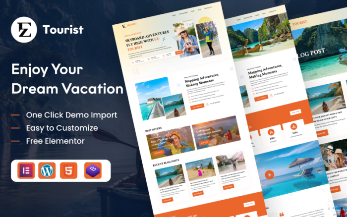 EZ Tourist: Tema WordPress Modern untuk Bisnis Pariwisata dan Perencana Liburan