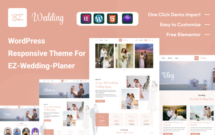 EZ Wedding Planner: Tema WordPress Terbaik untuk Pernikahan Modern dan Perencanaan Acara