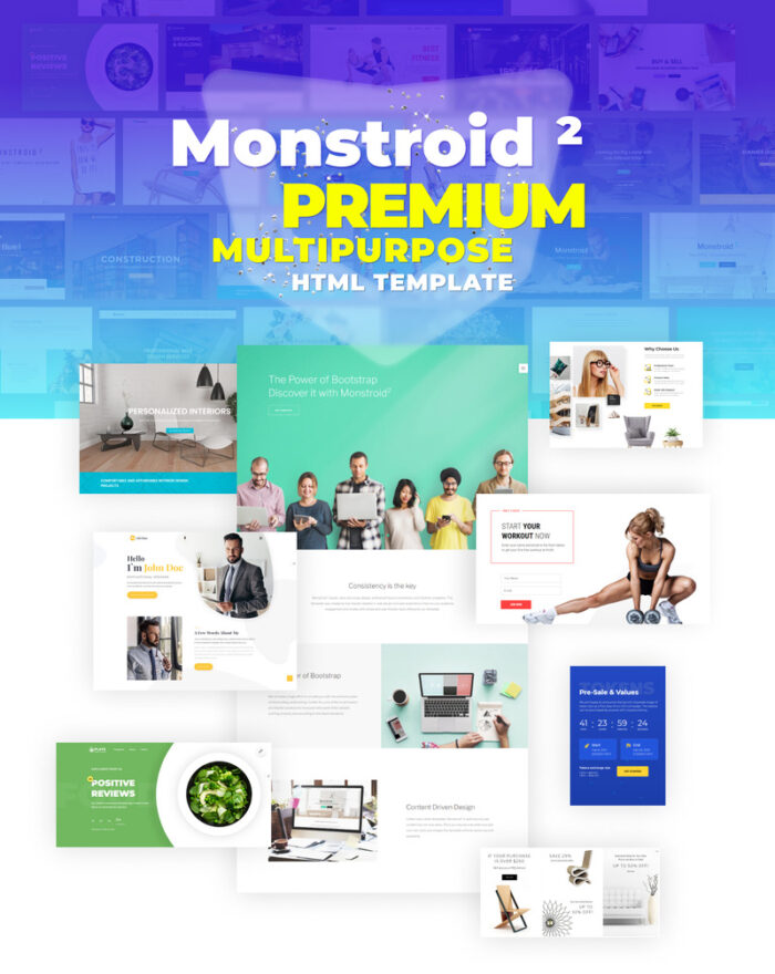 Monstroid2 - Template Situs Web HTML5 Premium Serbaguna - Fitur Gambar 1