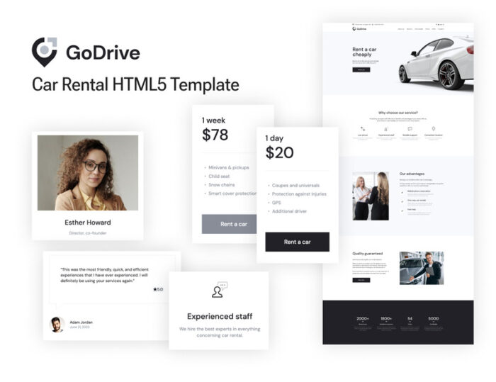 GoDrive - Template Situs Web Bootstrap 5 Penyewaan Mobil - Fitur Gambar 1