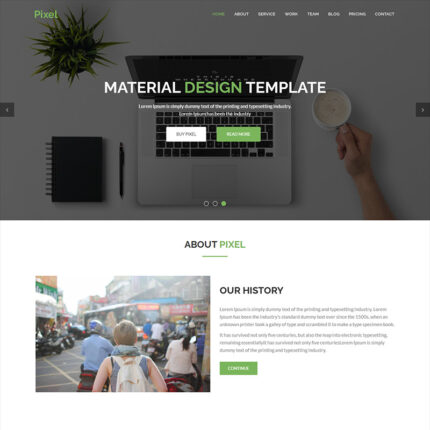 Template Halaman Arahan HTML5 Pixel Digital Agency - Fitur Gambar 1