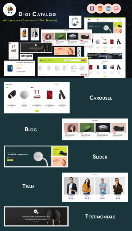 DigiCatalog - Template HTML eCommerce Serbaguna - Fitur Gambar 1