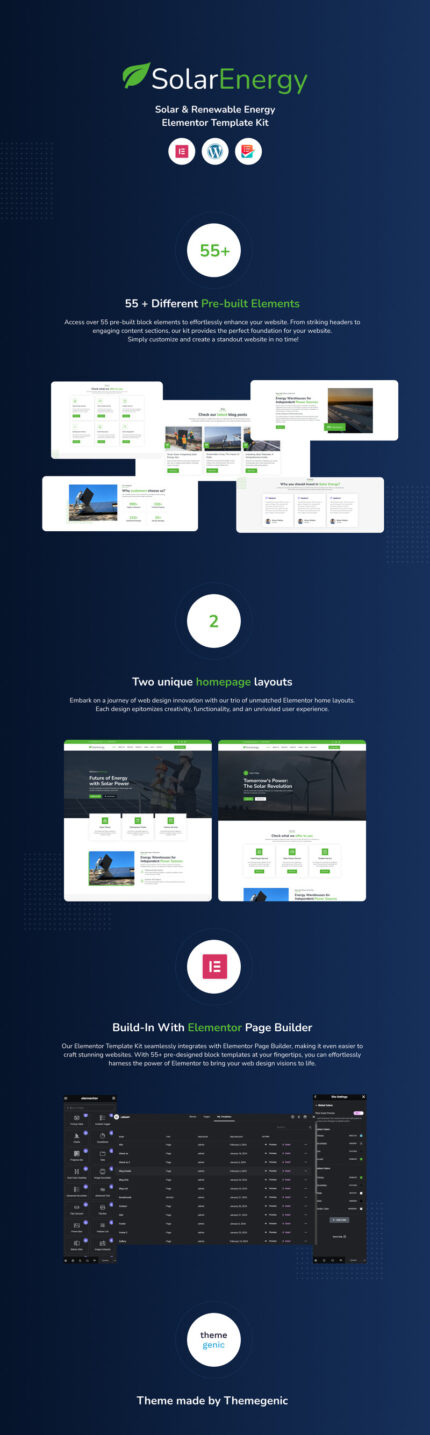 Kit Template Elementor Energi Surya & Terbarukan - Fitur Gambar 1
