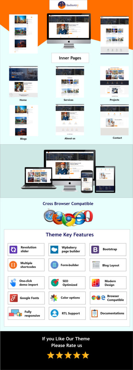 Industri - Tema WordPress Bisnis Industri dan Pabrik - Fitur Gambar 1