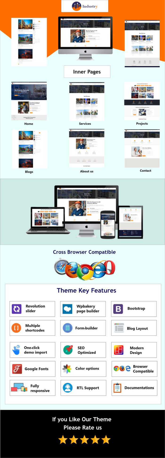 Industri - Tema WordPress Bisnis Industri dan Pabrik - Fitur Gambar 1