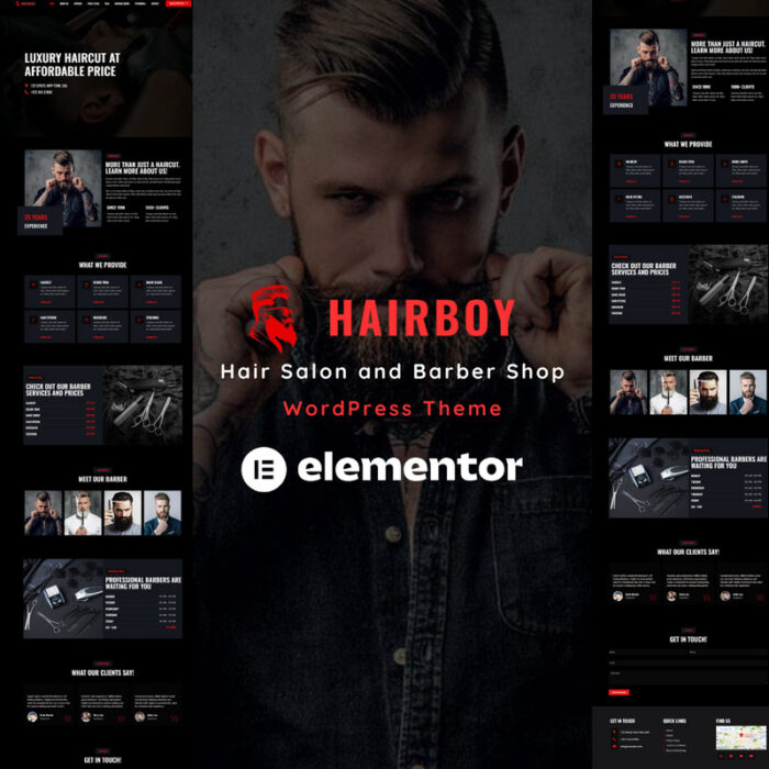 Hairboy - Tema WordPress Salon Rambut dan Pangkas Rambut Satu Halaman - Fitur Gambar 1