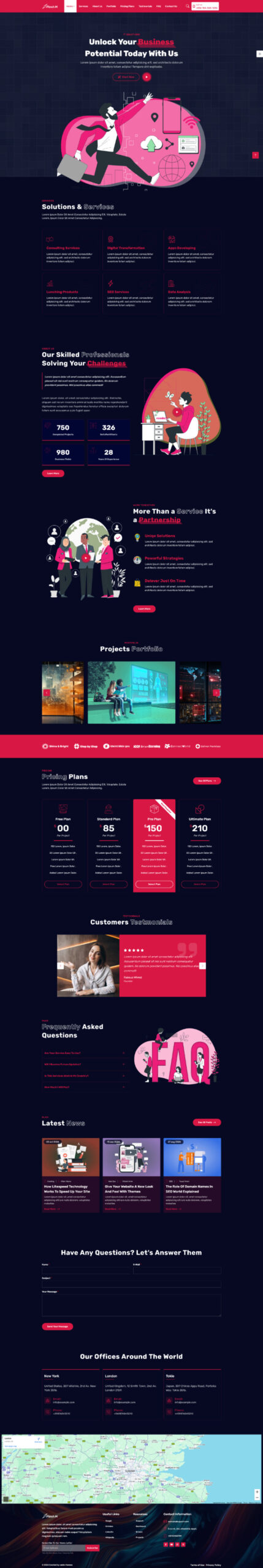 Flash.M - Solusi TI & Template Situs Web Modern Responsif HTML5 Bootstrab5 Serbaguna - Fitur Gambar 1