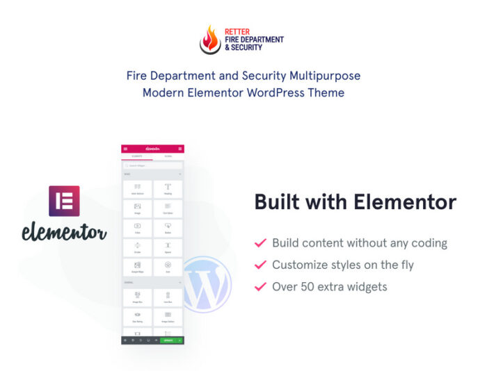 Retter - Tema WordPress Pemadam Kebakaran dan Keamanan - Fitur Gambar 1