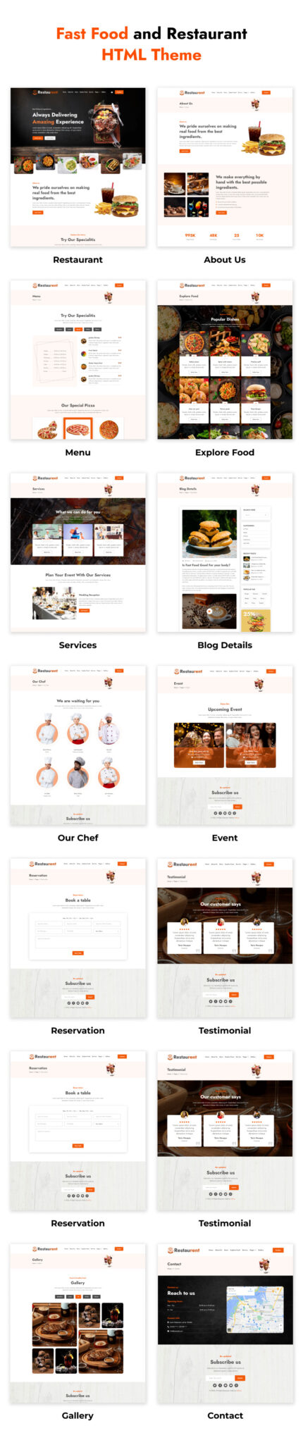 Restoran - Restaura untuk Restoran, Makanan & Kafe Template HTML - Fitur Gambar 1