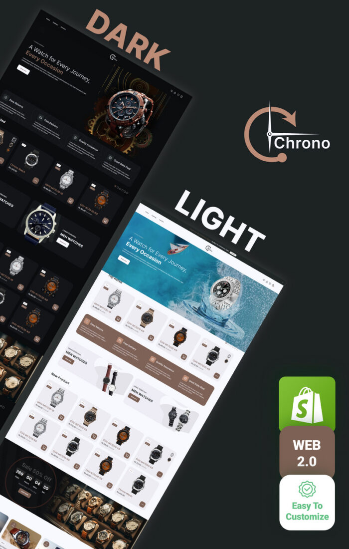 Chrono - Tema Situs Web Shopify Multihalaman Toko Jam Tangan - Fitur Gambar 2