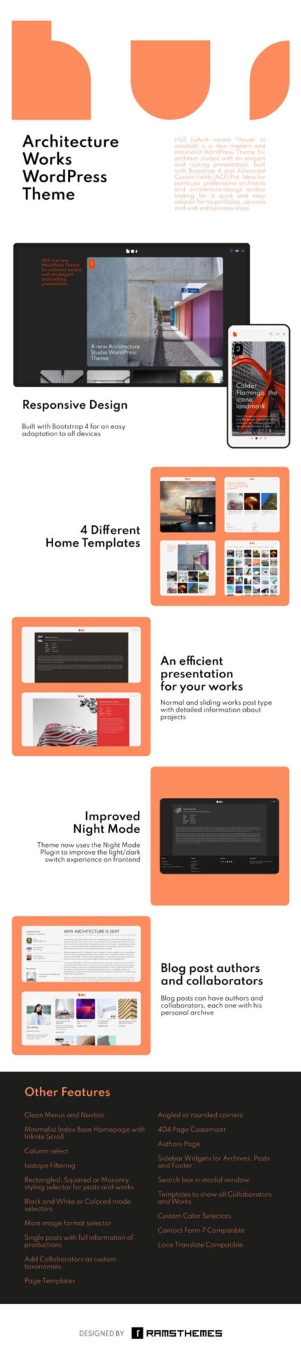 Tema WordPress HUS - Architecture Studio Works - Fitur Gambar 1