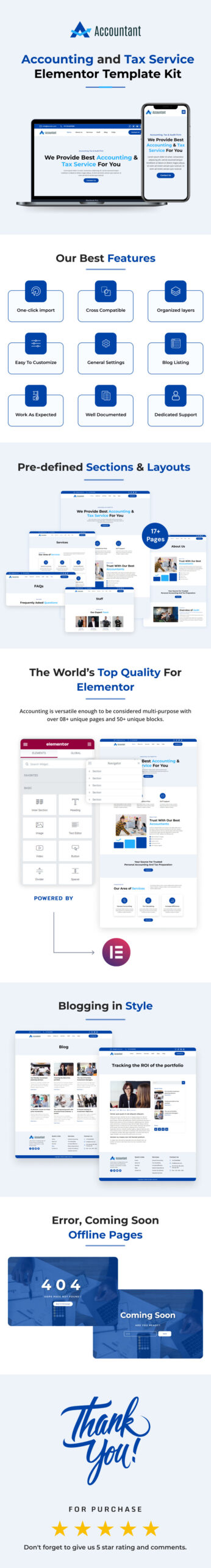 Akuntan - Kit Template Elementor Layanan Akuntansi dan Pajak - Fitur Gambar 1