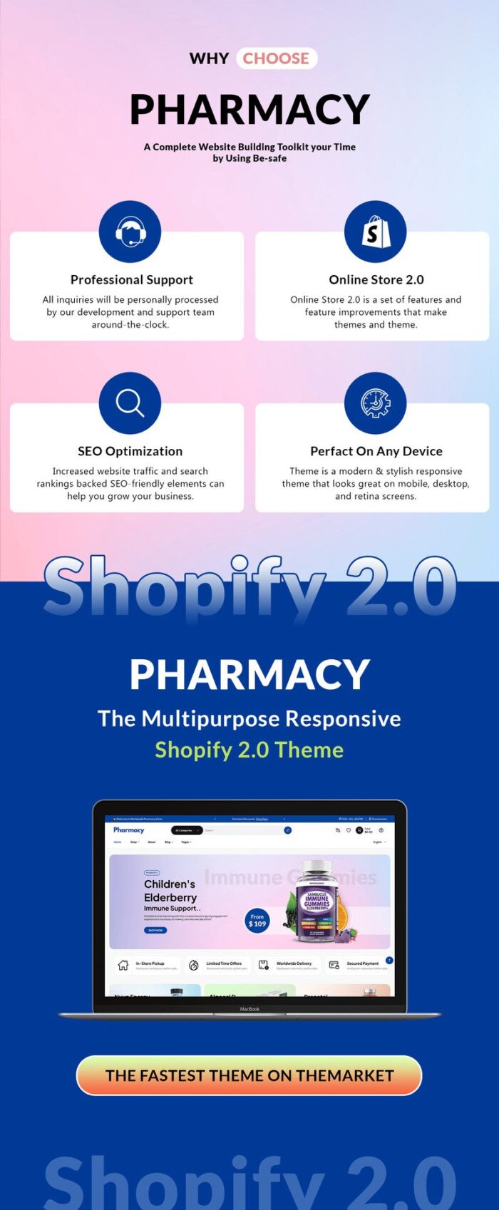 Tema Shopify 2.0 Farmasi - Medis & Klinik - Fitur Gambar 1