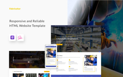 Fabricator - Template Situs Web HTML5 Perusahaan Industri