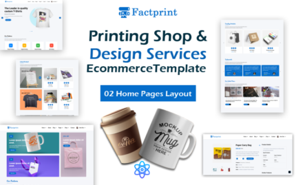 Factprint - Printing Shop & Design Services ECommerce React Template