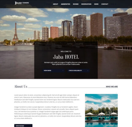 JABA Tower Hotel-Templat Situs Web HTML5 Premium Serbaguna - Fitur Gambar 1