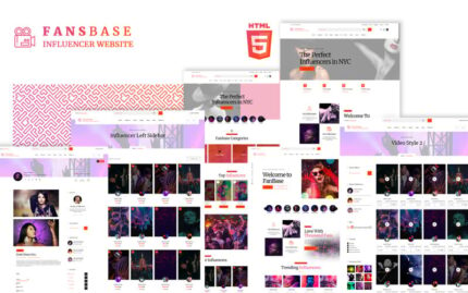 Fansbase Influencer Social Hub HTML5 website Template