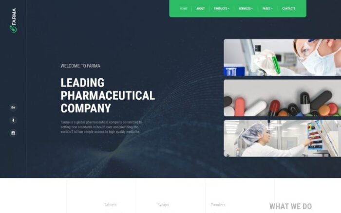 Farma - Template Situs Web HTML Bootstrap Bersih Multihalaman Farmasi