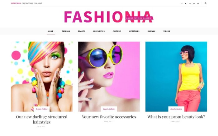 Fashionia - Tema WordPress Responsif untuk Majalah Mode Online