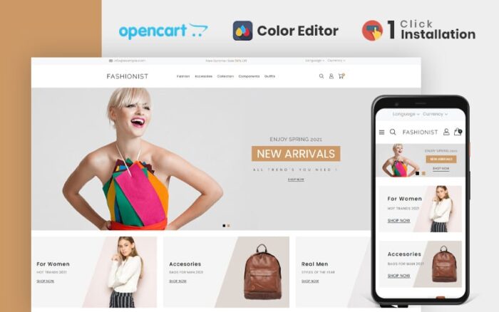 Template OpenCart Toko Busana Fashionist