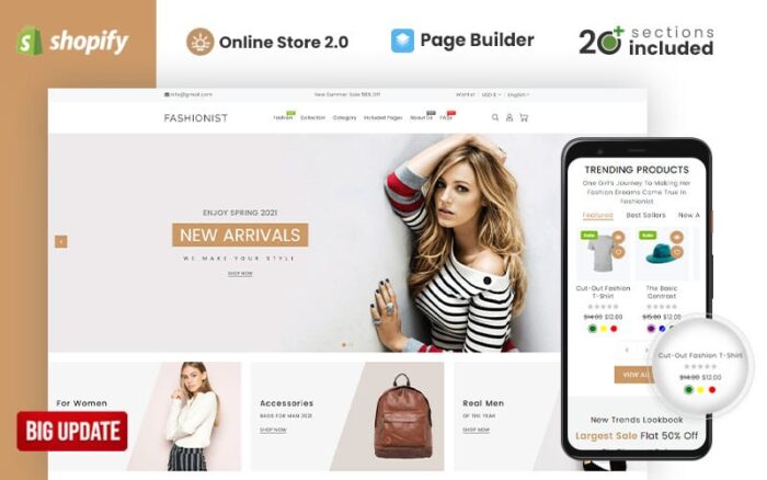 Tema Shopify Serbaguna Fashionist