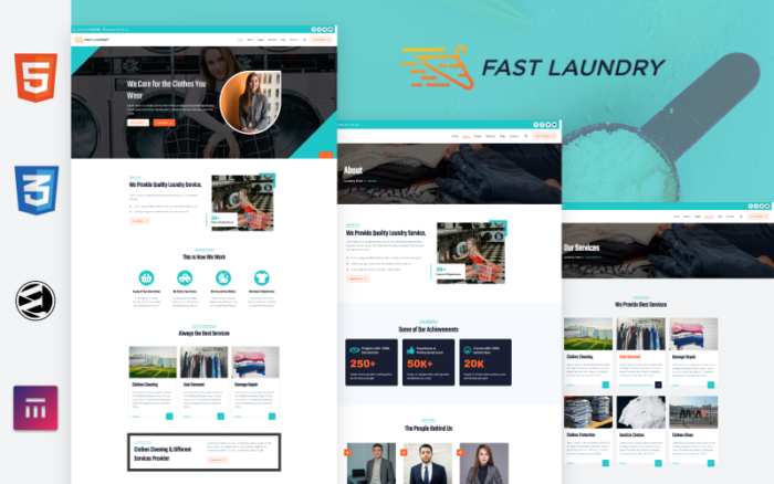 Fast Laundry - Tema WordPress Layanan Kebersihan