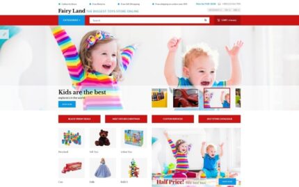 Faury Land - Kids Toys & Clothes OpenCart Template