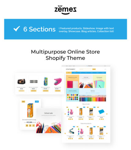 Alat Tulis - Tema Shopify Responsif Toko Alat Tulis - Fitur Gambar 1