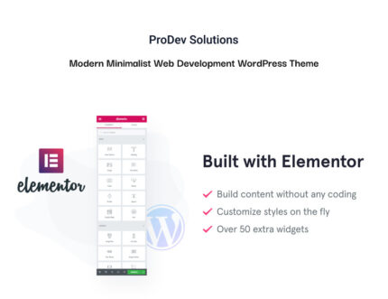 ProDev Solutions - Tema WordPress Pengembangan Web Minimalis Modern - Fitur Gambar 1